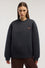Oversize-Rundhals-Sweatshirt aus gekoppeltem Material