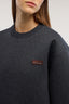 Felpa girocollo fit over in materiale accoppiato 3