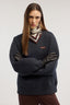 Felpa girocollo fit over in materiale accoppiato 4