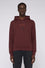 Diagonal jersey hooded sweatshirt