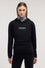 Hooded sweatshirt with gathered wool