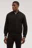 Felpa con zip in jersey diagonale con ricamo 2