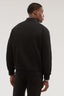 Felpa con zip in jersey diagonale con ricamo 3