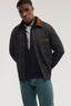 Felpa con zip in jersey diagonale con ricamo 4