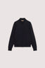Felpa con zip in jersey diagonale con ricamo 5