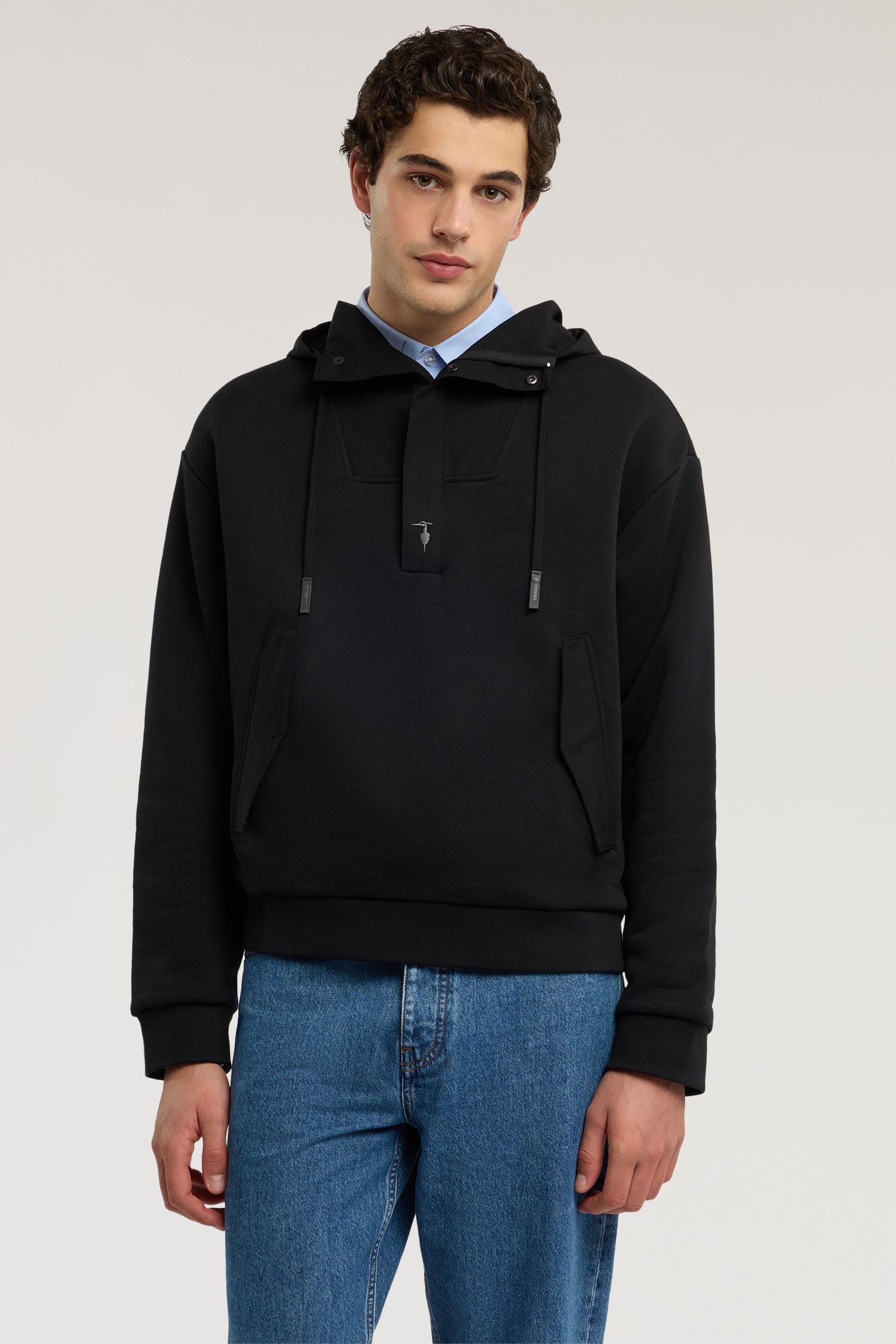 Felpa con cappuccio in jersey diagonale 1|9c25d984886379ad65b510ffa04b2607807810eb0694e86152cf08aa657ca38f