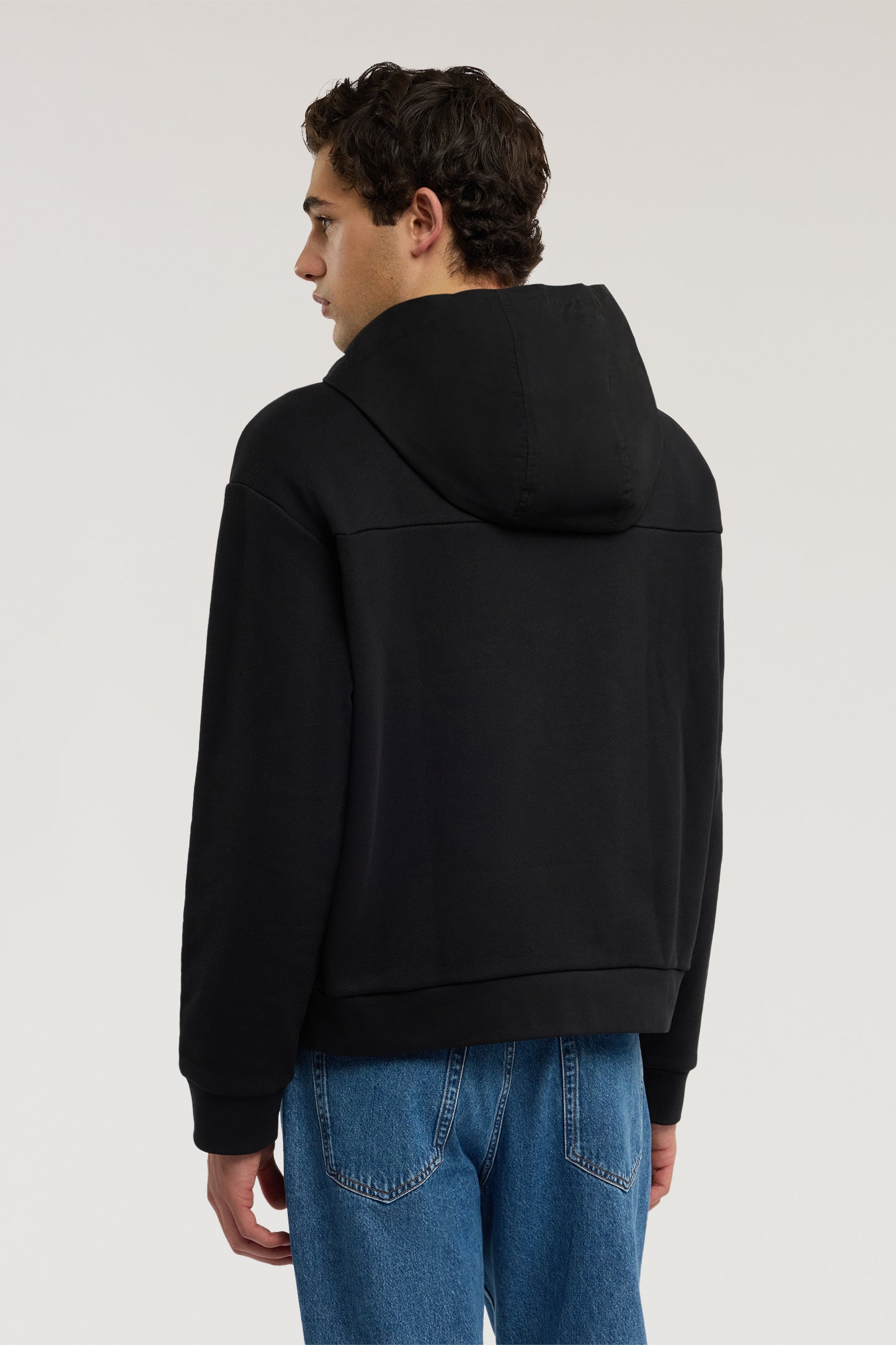 Felpa con cappuccio in jersey diagonale 2|43b623b7b83d66fc6c31caf486d8b32e59f111e5383f5d6461bc7765eb25b945