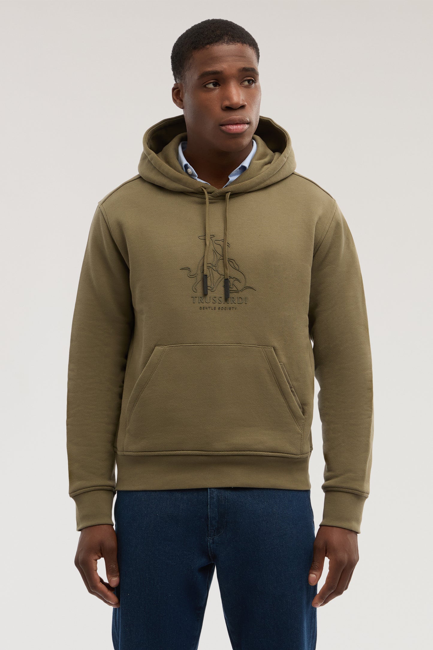 Felpa con cappuccio in jersey diagonale 2|3e2d7e2537c0ad7a4990451a1554ab0e593184e4a752dea60edd560776c272a5