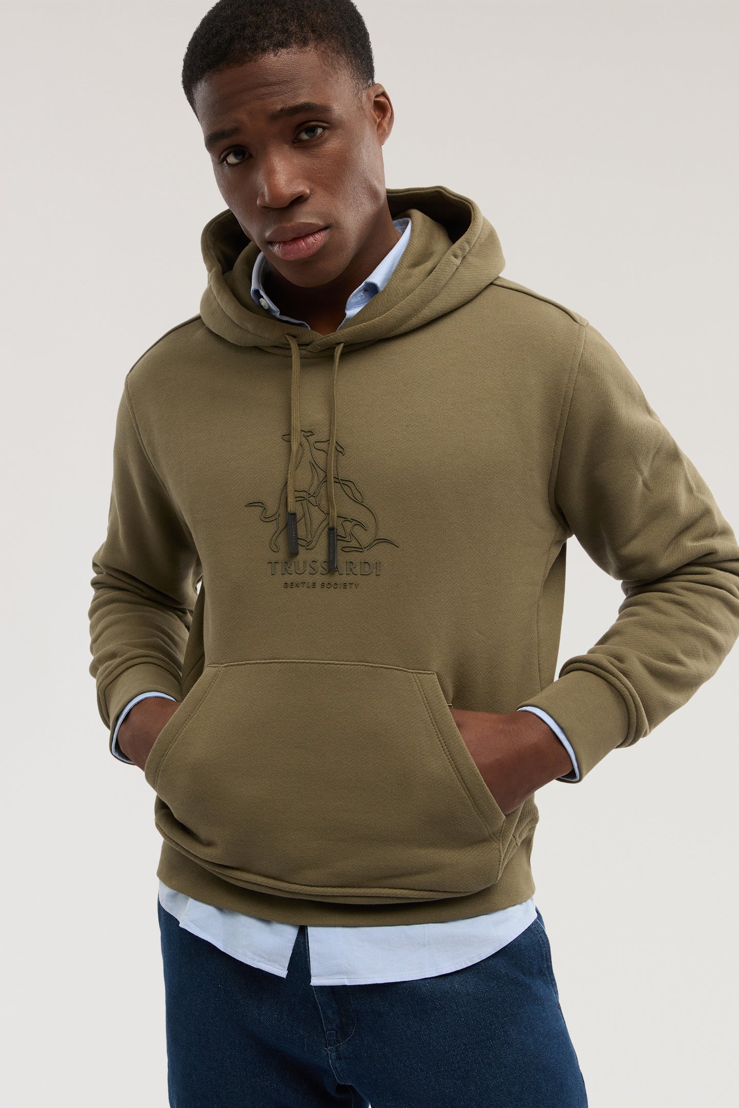 Felpa con cappuccio in jersey diagonale 1|872d8ea2c17fc6cc8f9a18ea2fc789e9020746739a7d7d630b62a9c77ba1a651