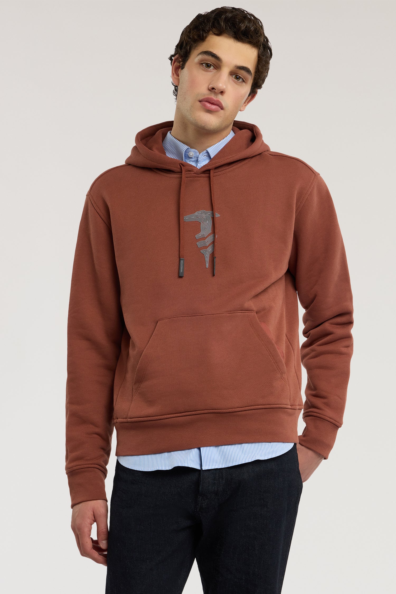 Felpa con cappuccio in jersey con stampa 1|1a813b244caeca420623a3227229ac42036a3bab0137e67296466eace5da5273