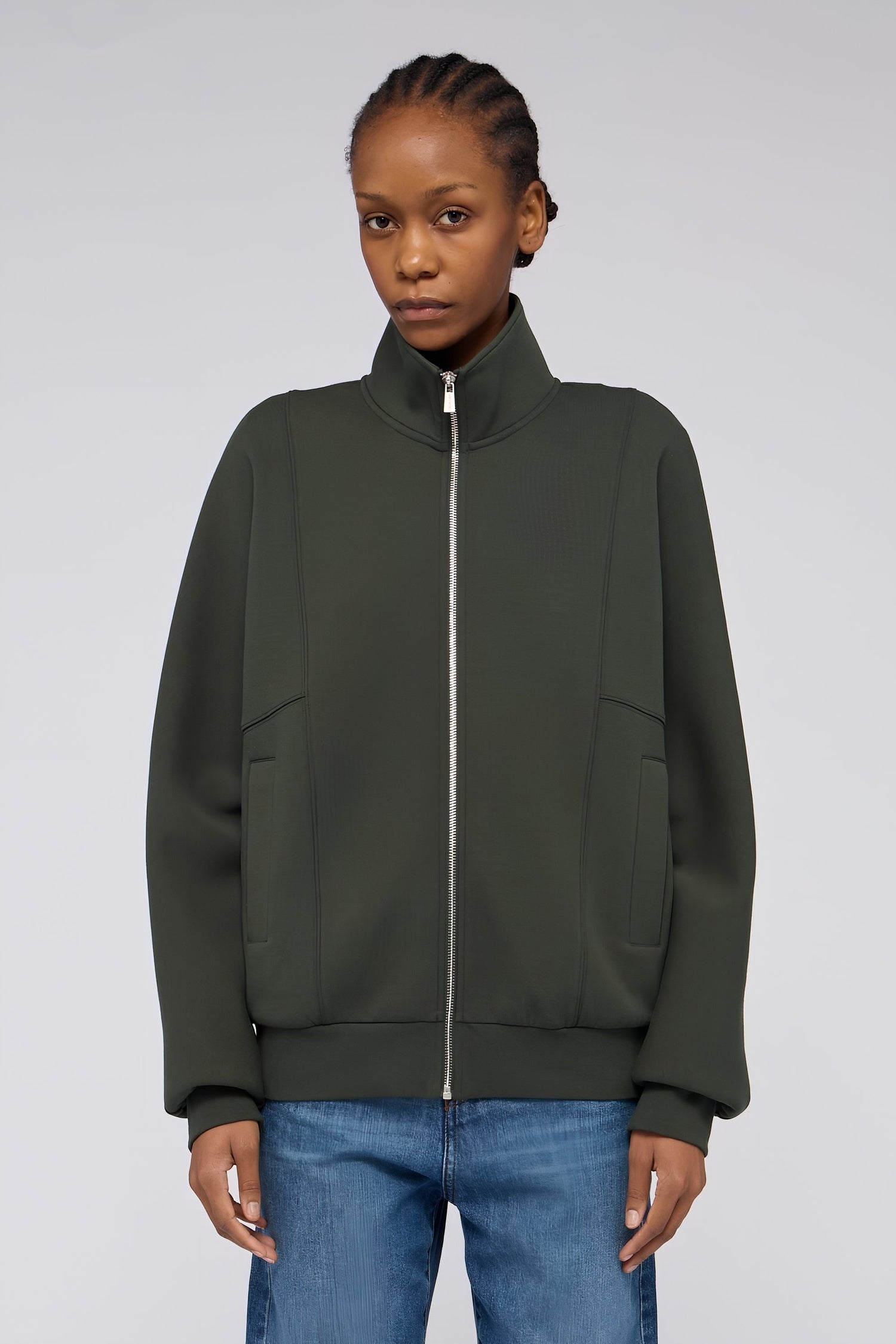 Felpa con zip in jersey effetto scuba 1|cb2ca38d8b82748d82aa627371d34415d8b9aacf3aea5ae04fd6b76420d30f07