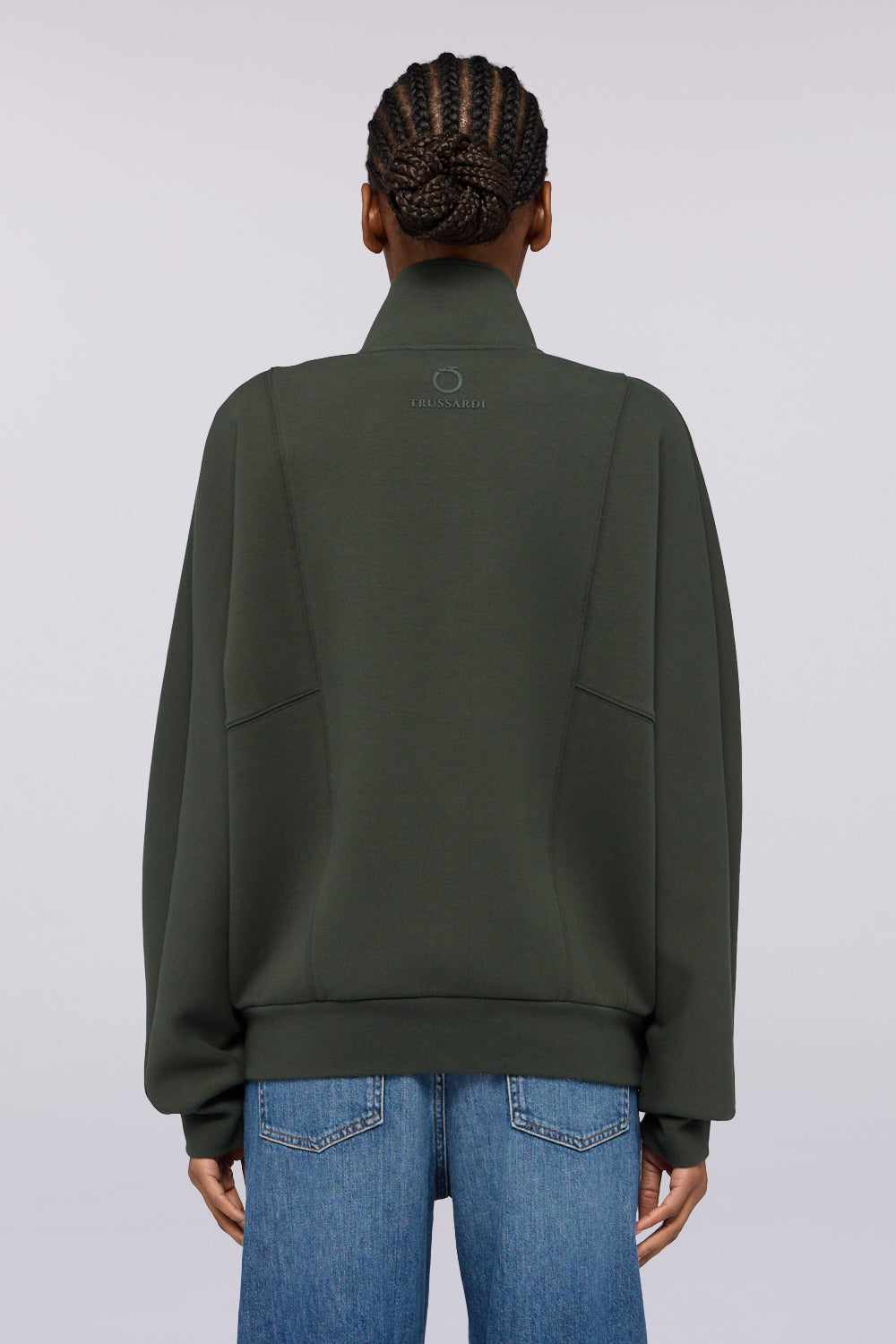 Felpa con zip in jersey effetto scuba 2|51414dbb470626d62bfdb9d93e23036523efe3276c777c27e09e5b965fd2d055