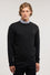 Crew neck sweatshirt with embroidery in brushed fleece