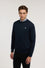 Crew neck sweatshirt with embroidery in brushed fleece