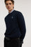 Rundhals-Sweatshirt mit Stickerei aus angerautem Sweatstoff