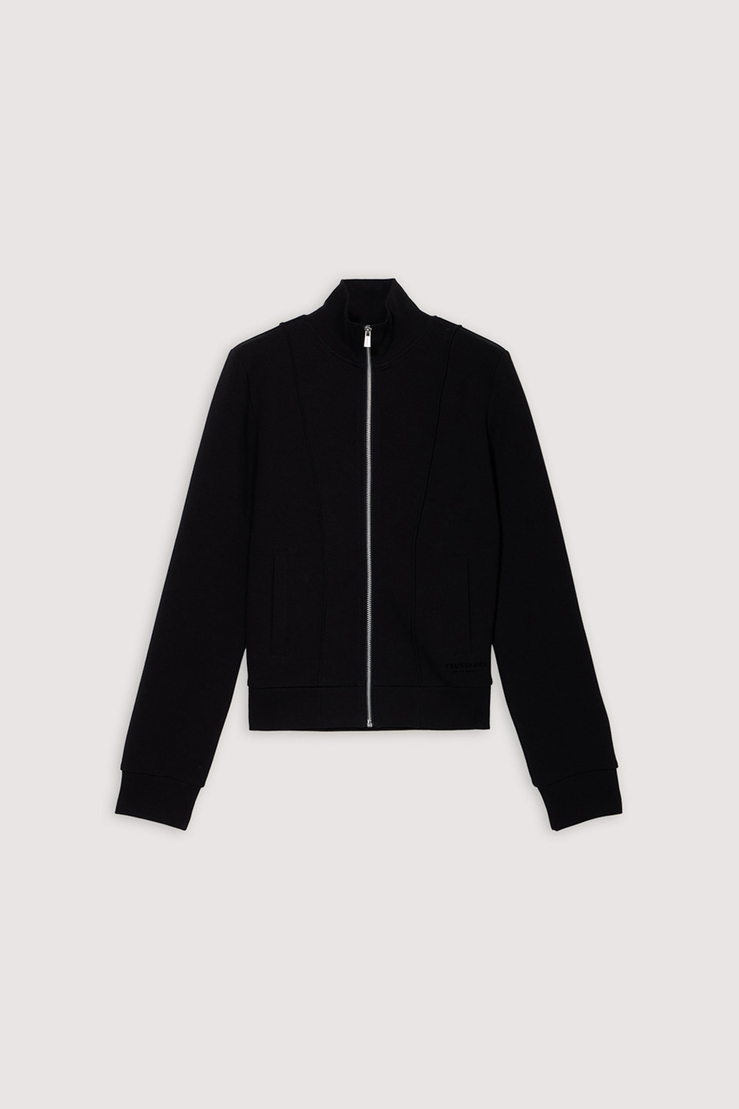 Felpa con zip in scuba 1|1199f8fdc5f9f61c1a535af64c994f3a54ef7cebf4e7512e1eeef1c542b395c3