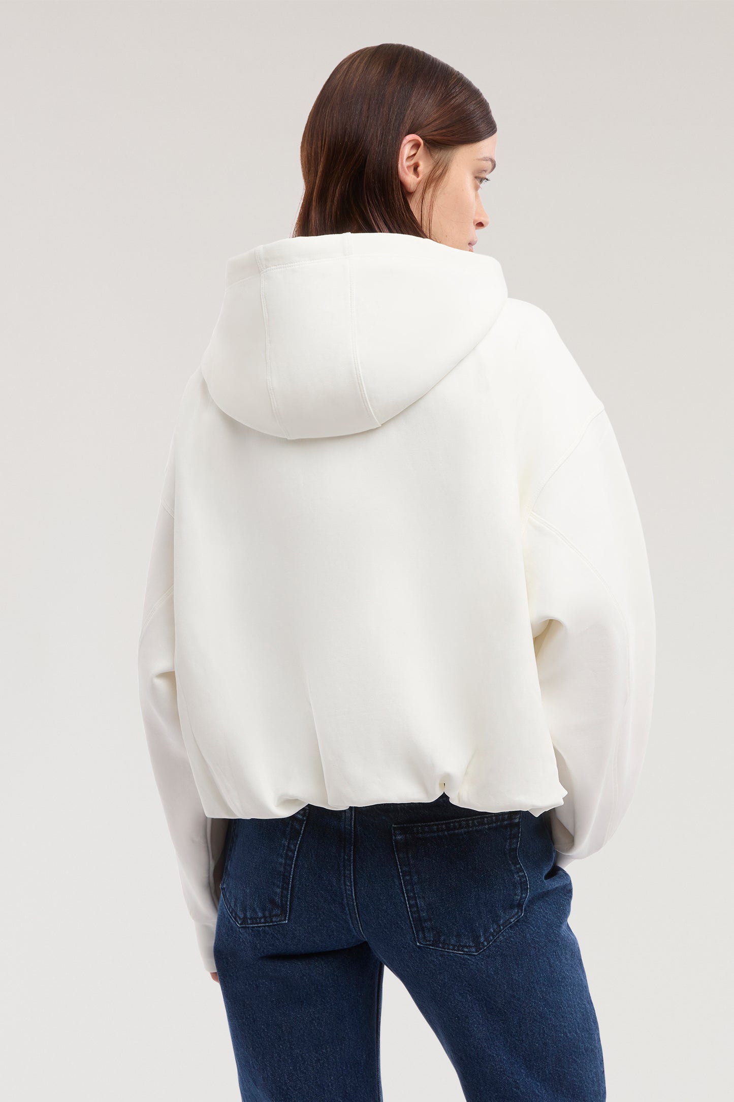 Felpa over con cappuccio in jersey diagonale 2|43def44defd7a51cd0bab738b07f6d25782ee118efa1fc870ad715e83ce5f057