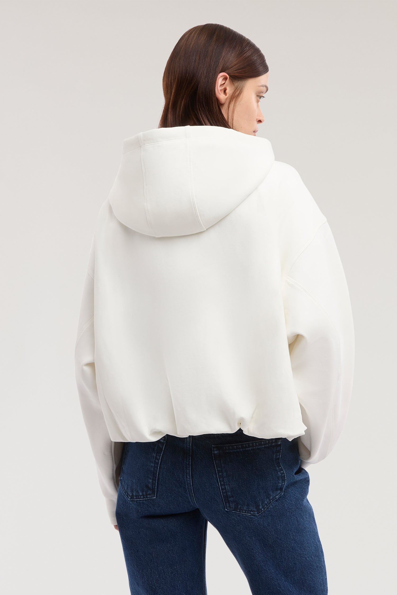 Felpa over con cappuccio in jersey diagonale 2|43def44defd7a51cd0bab738b07f6d25782ee118efa1fc870ad715e83ce5f057