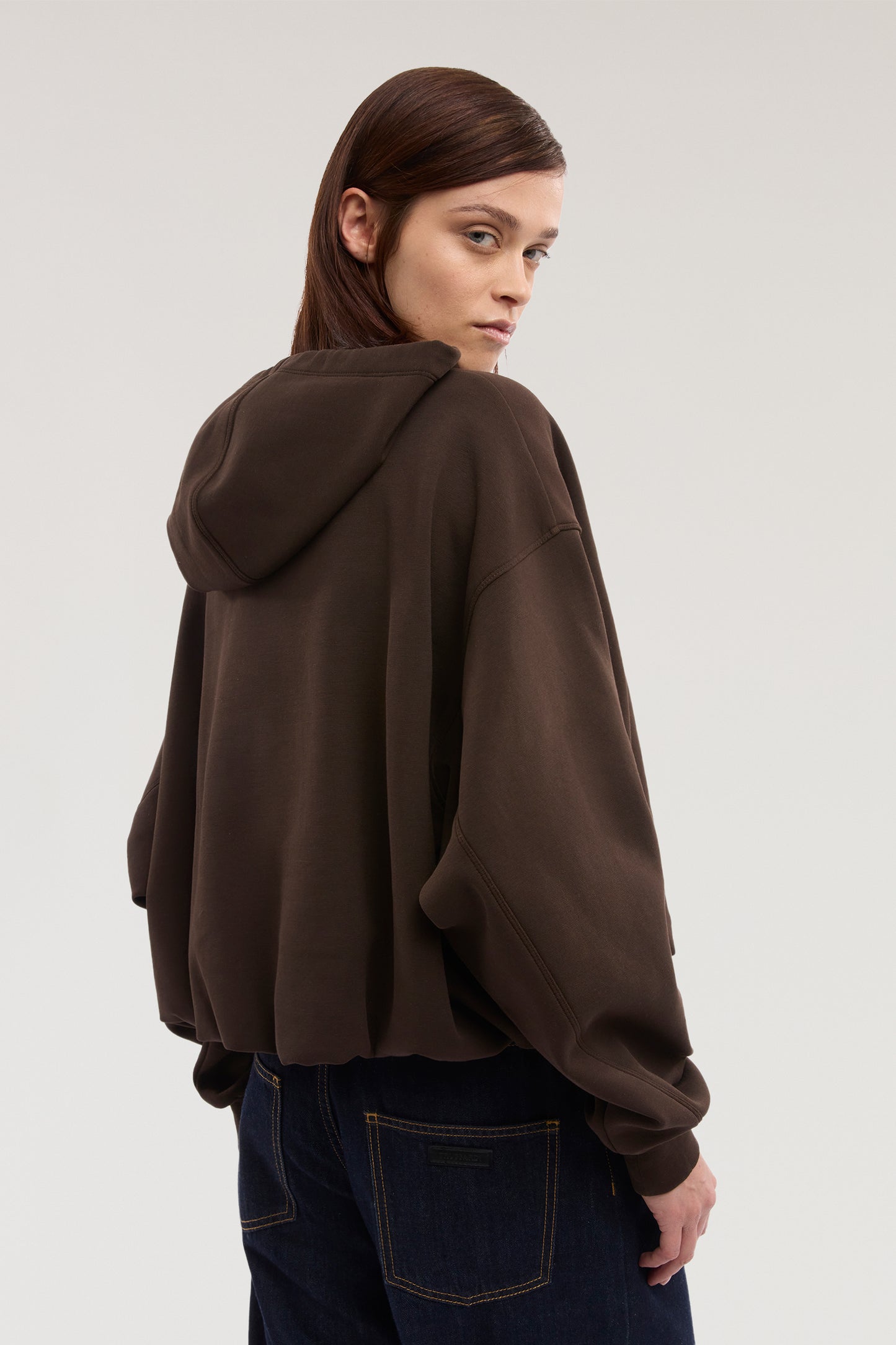 Felpa over con cappuccio in jersey diagonale 3|b4431c3954fdb5813aaf7644ece6f96367a3de6f4b9cd0a9a8366b7fe7bb3702