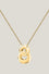Pendant in gold-tone stainless steel