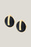 Earrings in stainless steel and leather