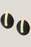 Earrings in stainless steel and leather