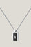 Silver-tone stainless steel necklace