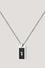 Silver-tone stainless steel necklace