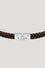 Bracelet in stainless steel and leather
