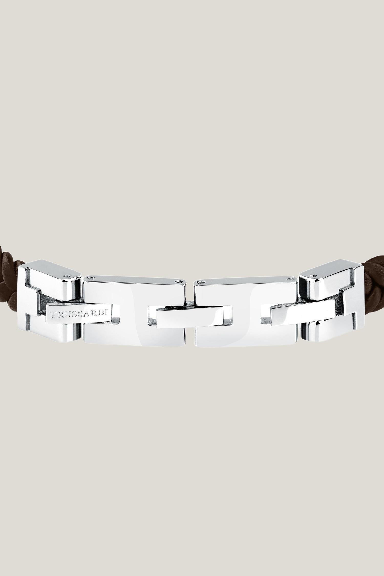 Bracciale in acciaio e pelle 2|8364f66ea8ea5f87d19a91e57698be81c8a299a4956d807a933a3465e68b4f81