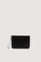 Travel media pouch with zip and wrist strap in nylon