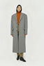 Cappotto spigato in misto lana