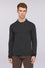Pure piqué wool crew neck jumper