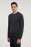 Pure wool piqué crew neck sweater