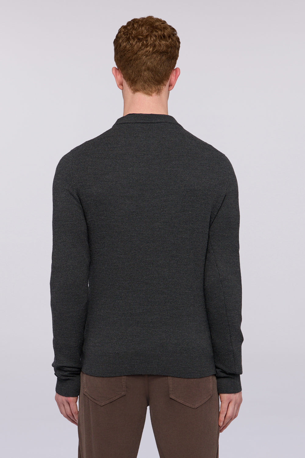 Maglia girocollo in pura lana piquet 2|eb56c6dfe1f2feff5d0b51b73601b0850a0f5ed2819cf5697f84e7434abc8064