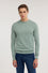 Pure wool piqué crew neck sweater