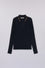 Gerippter Langarm-Poloshirt aus reiner Wolle