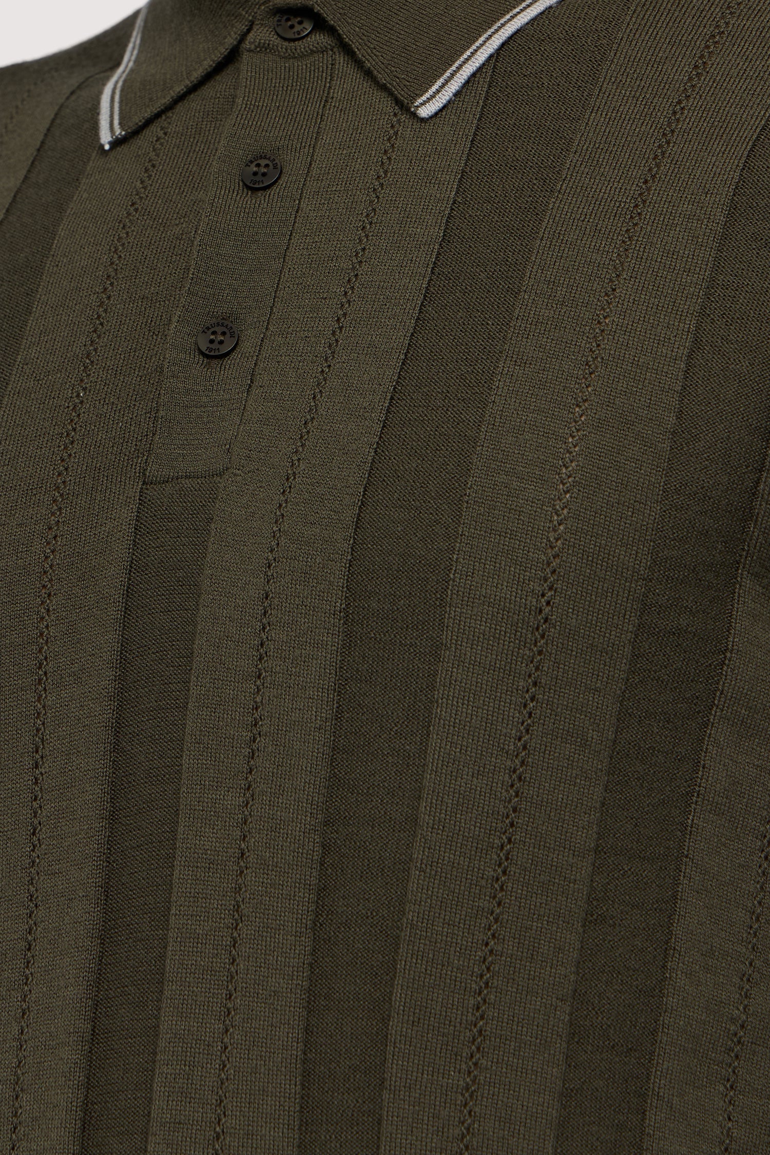 Polo a maniche lunghe in pura lana a coste 3|73c60cea52f14e2c922e6b19261d3777ceaebbbc39d1ef367000efaae24b099e