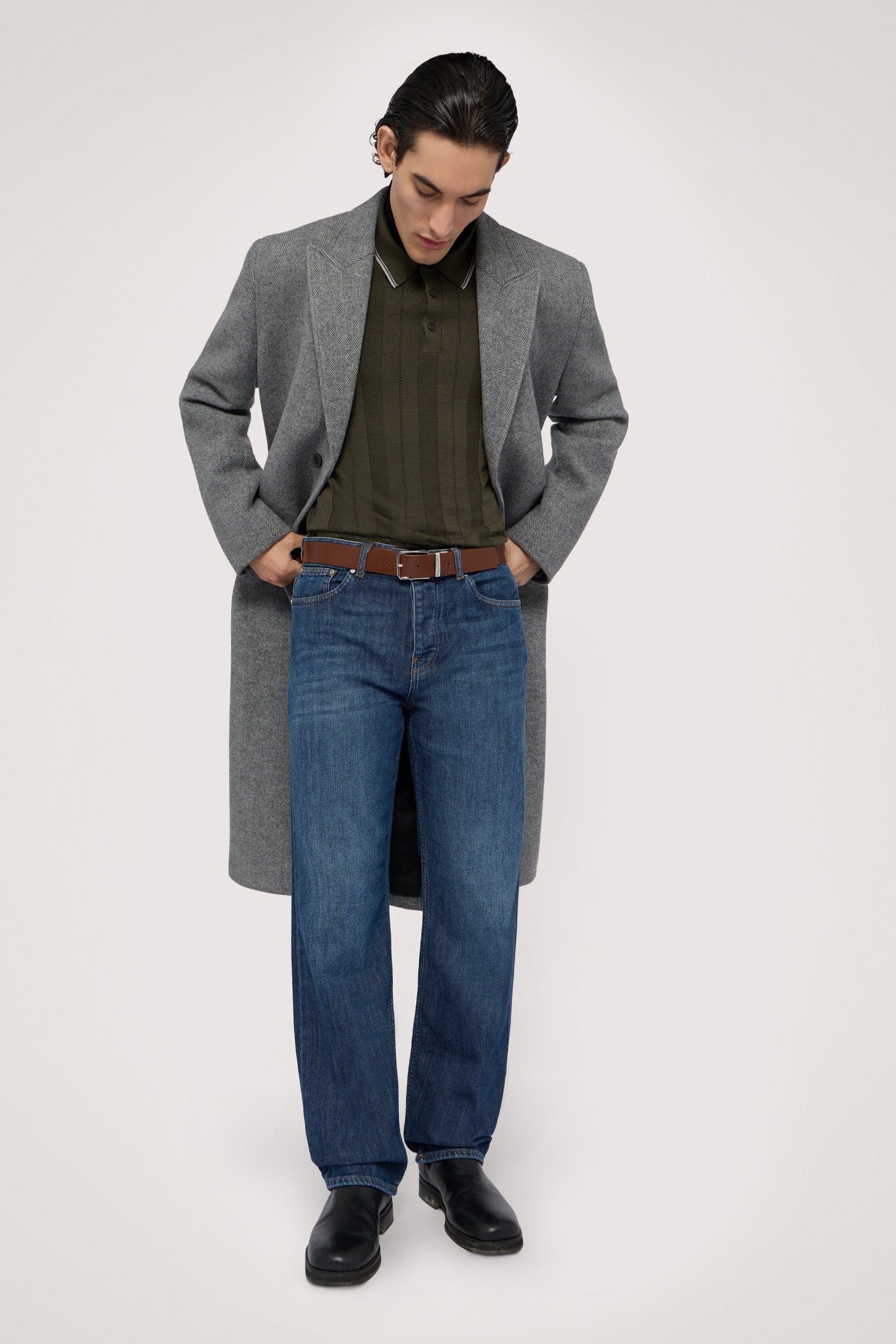 Polo a maniche lunghe in pura lana a coste 4|0ea926bbed032127ecbe7b3eb07e4585eab1e38397d239ce957fec771f49bf15