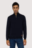 Pullover in pura lana con zip 1