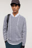 Maglia a trecce in cotone effetto used 2