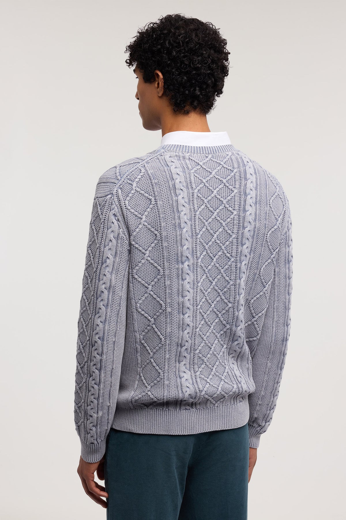 Maglia a trecce in cotone effetto used 4|582cdbdd73c573d687d9a18fd579328b6c102778d1eaeaf5caa92bfbdab19242