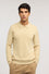 Polo collar sweater in brick stitch