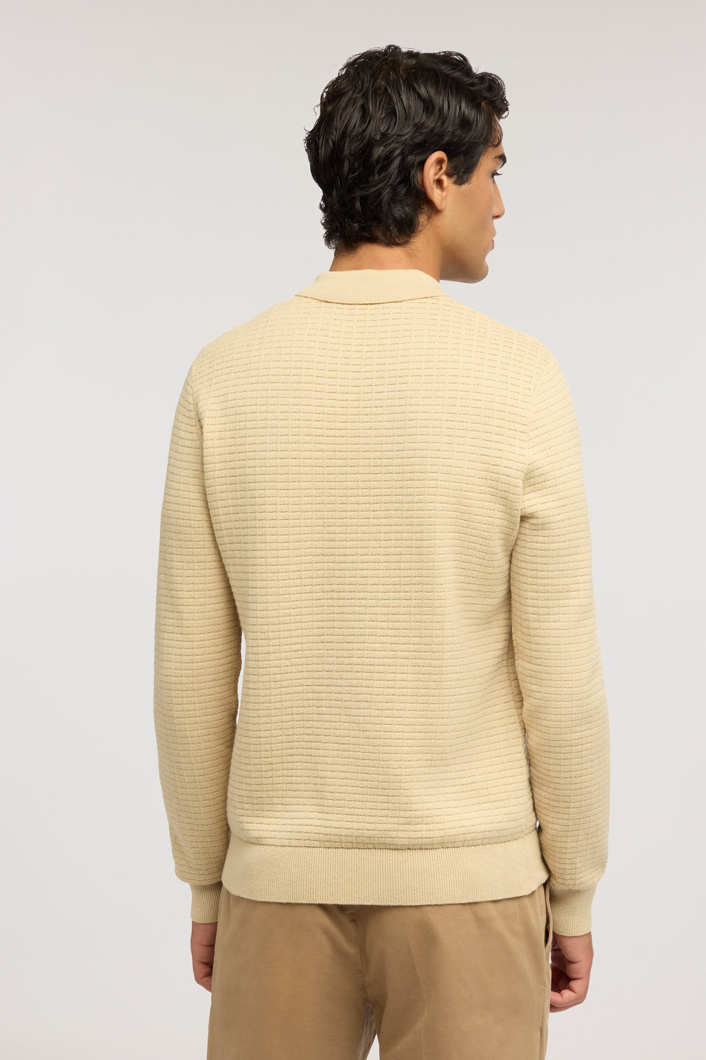 Maglia con colletto polo in punto mattoncino 5|da01e0c726724d32996661624dd045ba73abfb5ee6c79c61ff80ba9673d48f1b