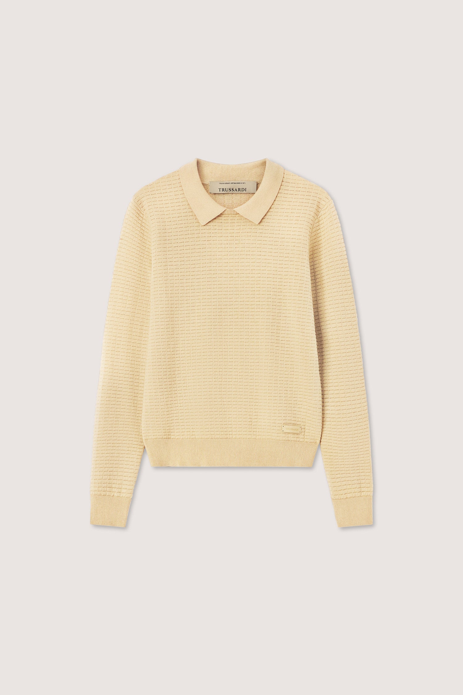Maglia con colletto polo in punto mattoncino 2|86406c8d45b7ea90f547b062e2949a5950053673450a47ae6f6e2ab7f749bd18