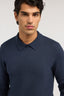 Maglia con colletto polo in punto mattoncino 2