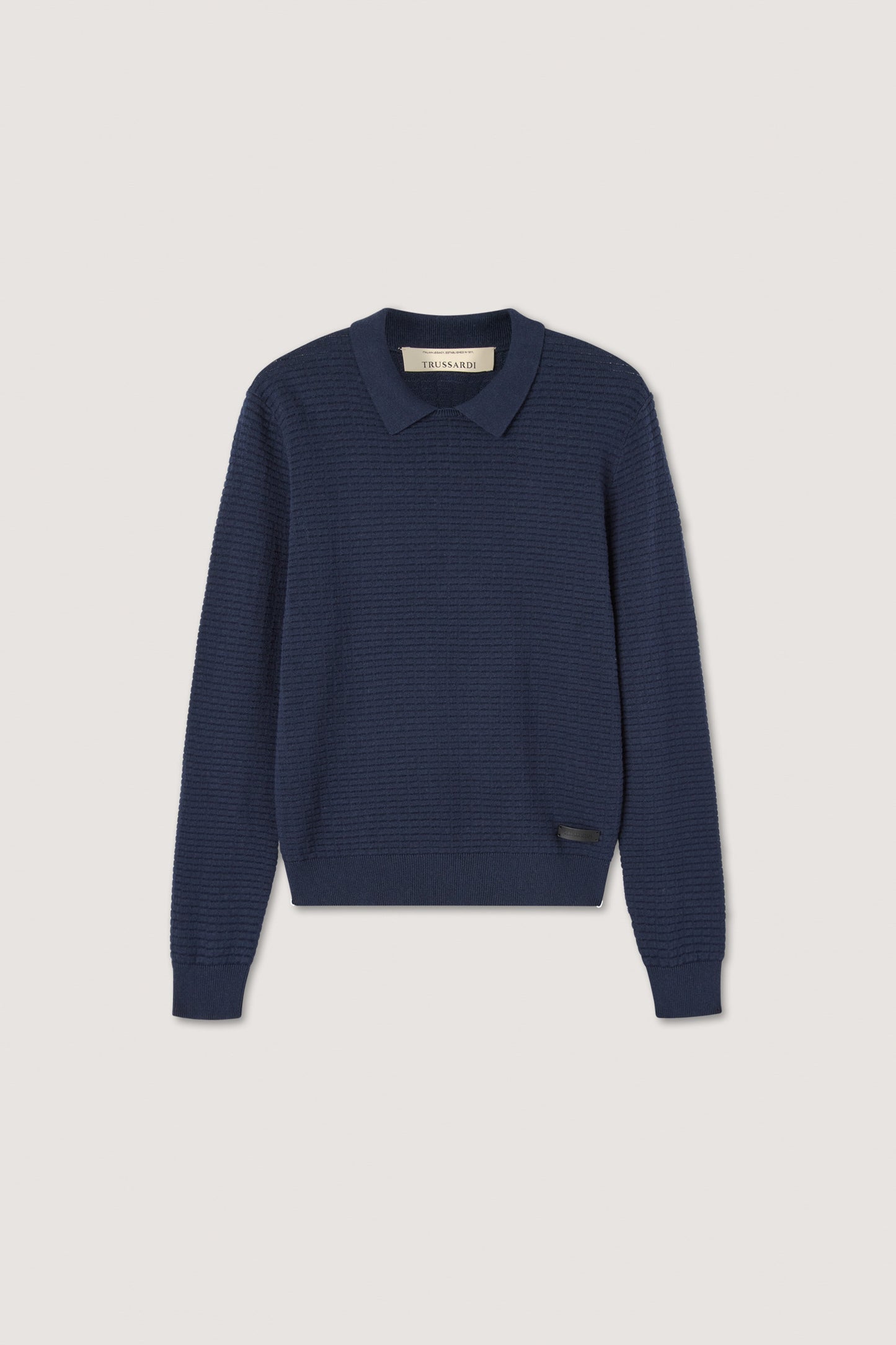 Maglia con colletto polo in punto mattoncino 3|7ddf420c64069e42f7148de2416fce8494bca79bbabf264a08a55cb150052019