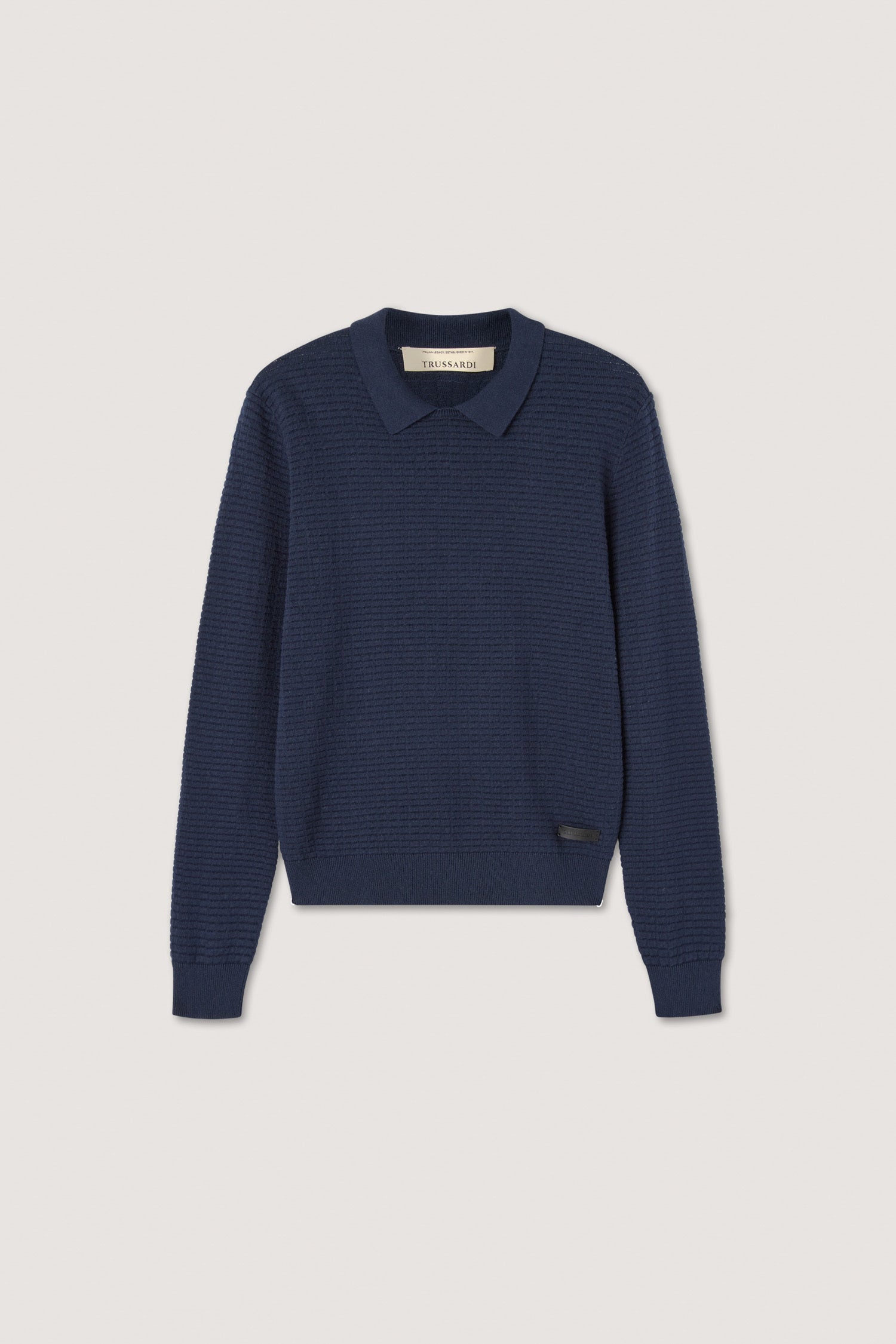 Maglia con colletto polo in punto mattoncino 3|7ddf420c64069e42f7148de2416fce8494bca79bbabf264a08a55cb150052019
