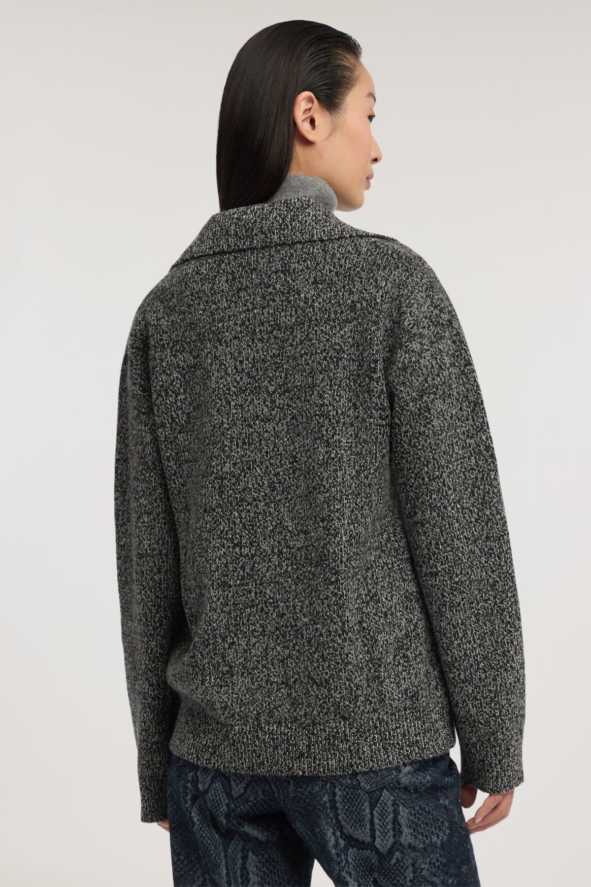 Cardigan over in maglia mouliné 2|5ac917f491081f4fc23acbefcfe8f25f224ad23b11c24c3816f5aac1b1104731