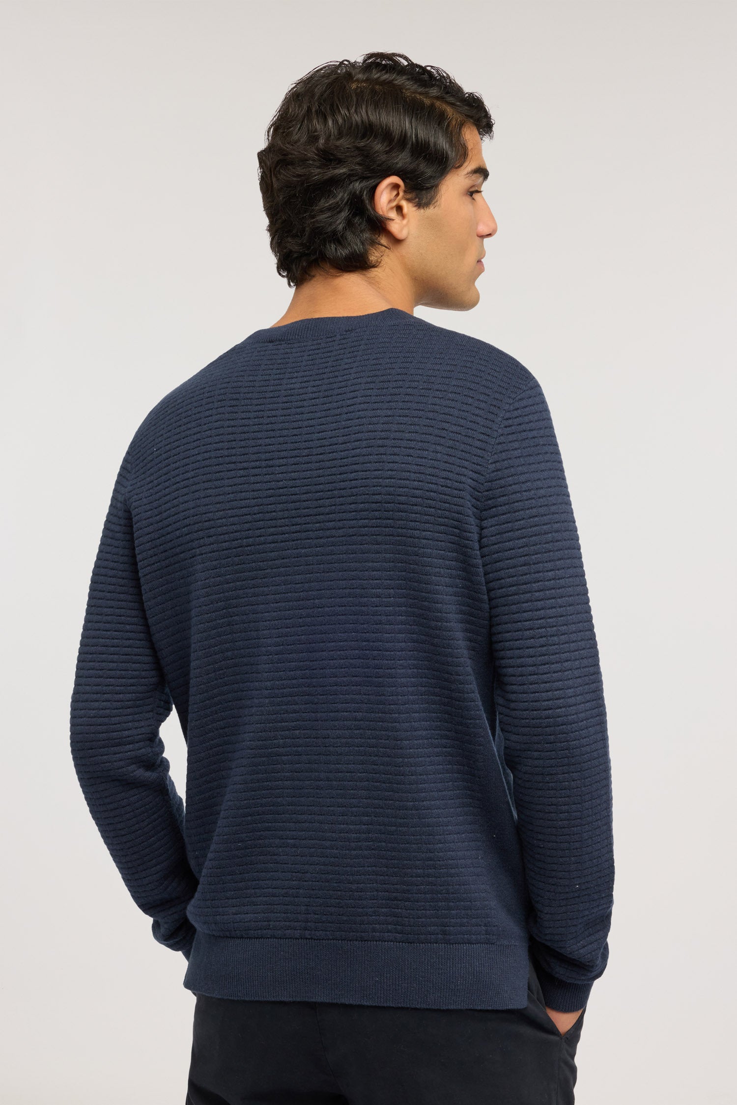 Maglia girocollo in misto lana a punto mattoncino 5|8a6f4760544e1dd8c9b295199cbede22670d1a7b1944e15a7004ef050781a255